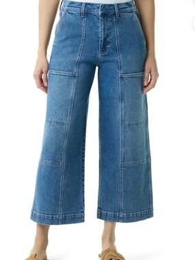 Gloria Vanderbilt Swan Series Women's Utility Wide Leg Crop Jeans, Size 12